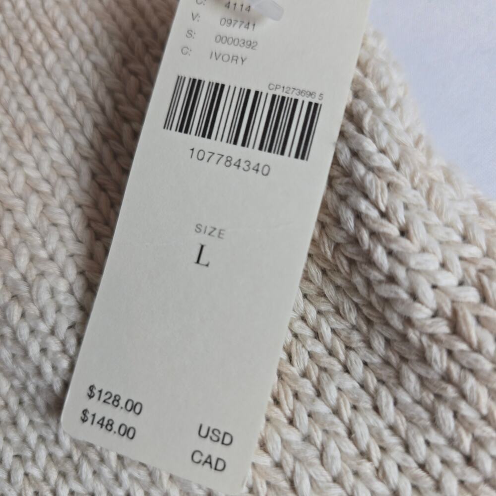 NWT Maeve Short-Sleeve Crew-Neck Veggie Motif Graphic Sweater. Size L. Ret. $128 - Picture 8 of 10